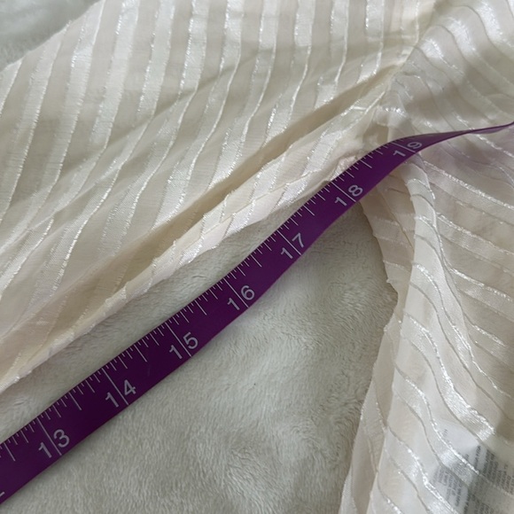 Rachel Cream Sheer Long Sleeve Blouse NWT - Picture 8 of 9